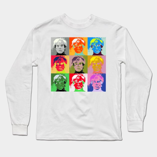 Andy Warhol Pop Art Style Long Sleeve T-Shirt by Pop Cult Store